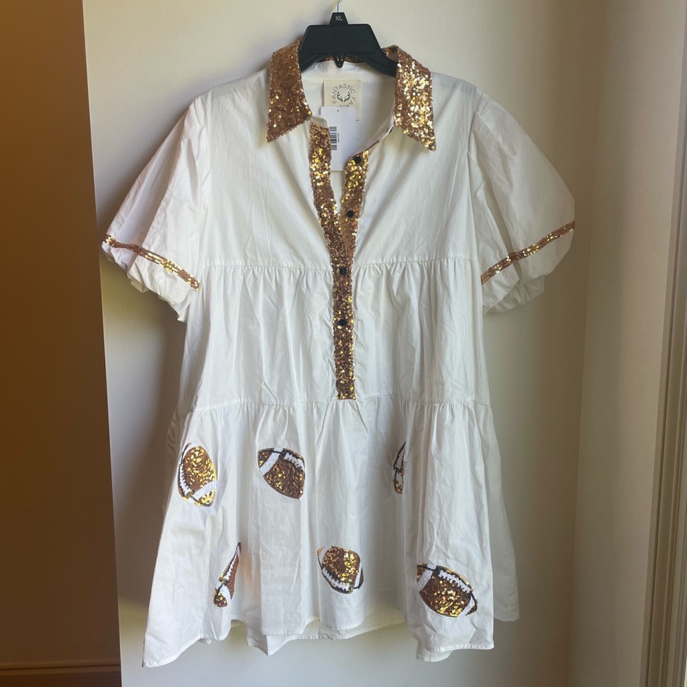 Sequin Mini football dress NWT